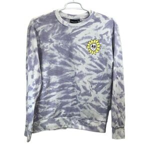 Chemistry Womens Tie Dye Hippie Boho Sunflower Sweatshirt Medium